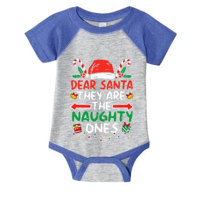 Dear Santa They Naughty Ones Christmas Xmas  Infant Baby Jersey Bodysuit