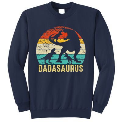 Dada Saurus T Rex Dada Dinosaur 3 Three Fathers Day Sweatshirt