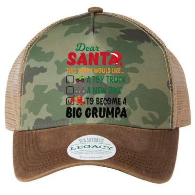 Dear Santa This Year I Would Like To Become A Big Grumpa Legacy Tie Dye Trucker Hat