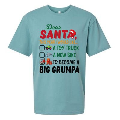 Dear Santa This Year I Would Like To Become A Big Grumpa Sueded Cloud Jersey T-Shirt