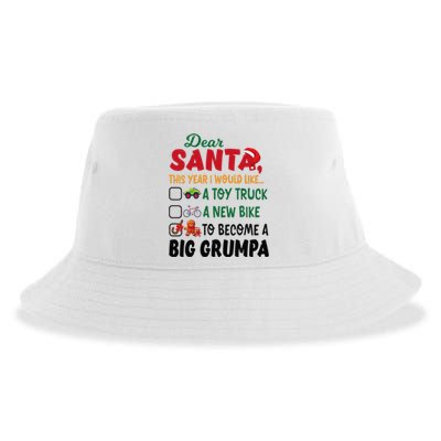 Dear Santa This Year I Would Like To Become A Big Grumpa Sustainable Bucket Hat