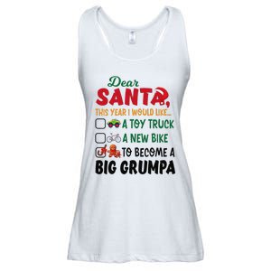 Dear Santa This Year I Would Like To Become A Big Grumpa Ladies Essential Flowy Tank