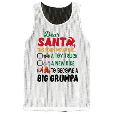 Dear Santa This Year I Would Like To Become A Big Grumpa Mesh Reversible Basketball Jersey Tank