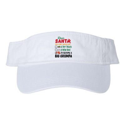 Dear Santa This Year I Would Like To Become A Big Grumpa Valucap Bio-Washed Visor