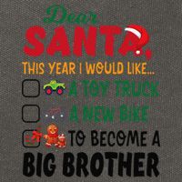 Dear Santa This Year I Would Like To Become A Big Brother Cotton Canvas Backpack