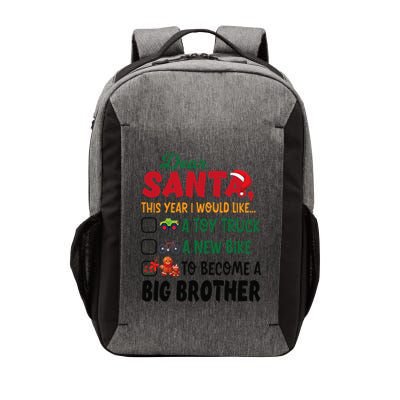 Dear Santa This Year I Would Like To Become A Big Brother Vector Backpack