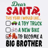 Dear Santa This Year I Would Like To Become A Big Brother Sustainable Bucket Hat