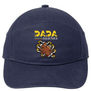 Daddy Saurus Trex Dinosaur FatherS Day American Football Gift 7-Panel Snapback Hat