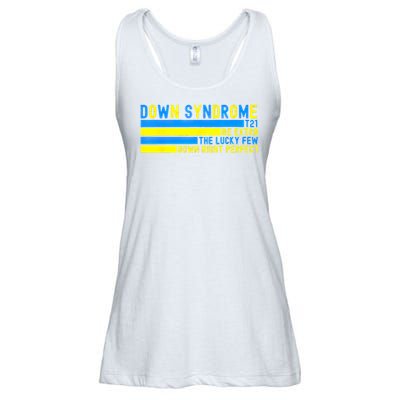 Down Syndrome T21 Be Extra The Lucky Few Down Right Perfect Ladies Essential Flowy Tank
