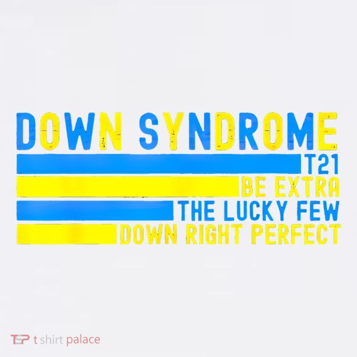 Down Syndrome T21 Be Extra The Lucky Few Down Right Perfect Womens T-Shirt