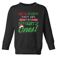 Dear Santa They Are The Naughty Ones Funny Christmas Gifts Toddler Sweatshirt