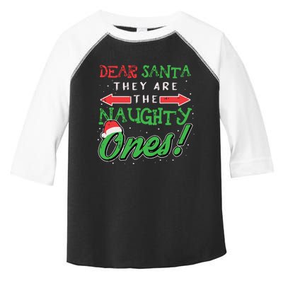 Dear Santa They Are The Naughty Ones Funny Christmas Gifts Toddler Fine Jersey T-Shirt