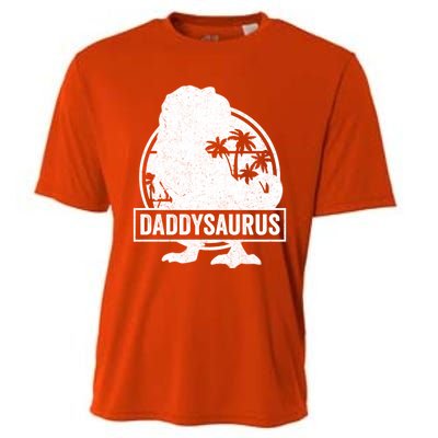 Daddy Saurus T Rex Dinosaur Daddysaurus Family Matching Cute Gift Cooling Performance Crew T-Shirt