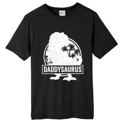 Daddy Saurus T Rex Dinosaur Daddysaurus Family Matching Cute Gift Tall Fusion ChromaSoft Performance T-Shirt