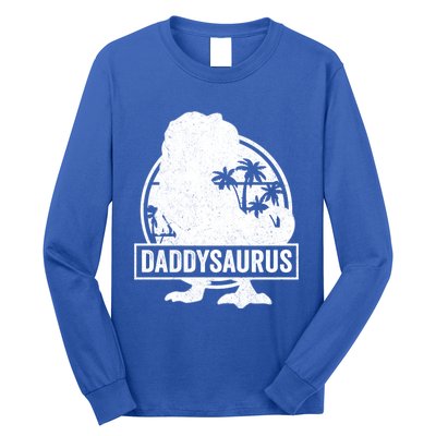 Daddy Saurus T Rex Dinosaur Daddysaurus Family Matching Cute Gift Long Sleeve Shirt