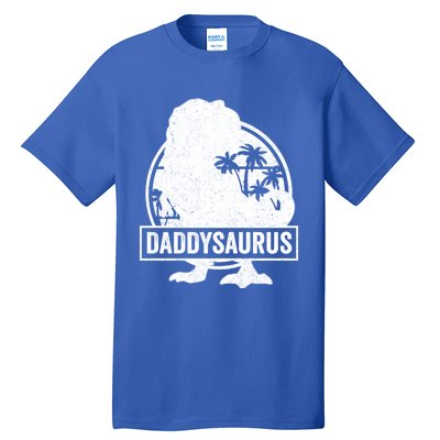 Daddy Saurus T Rex Dinosaur Daddysaurus Family Matching Cute Gift Tall T-Shirt