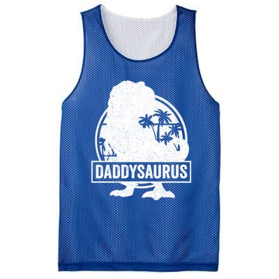 Daddy Saurus T Rex Dinosaur Daddysaurus Family Matching Cute Gift Mesh Reversible Basketball Jersey Tank