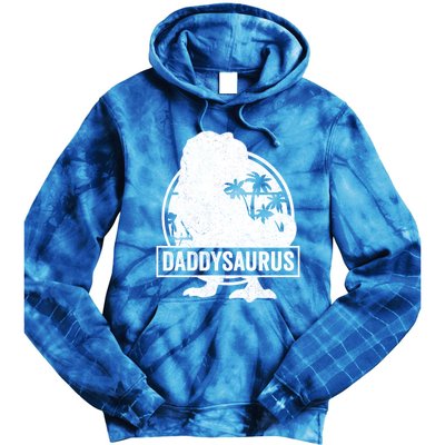 Daddy Saurus T Rex Dinosaur Daddysaurus Family Matching Cute Gift Tie Dye Hoodie