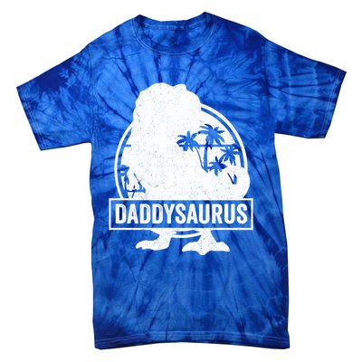 Daddy Saurus T Rex Dinosaur Daddysaurus Family Matching Cute Gift Tie-Dye T-Shirt