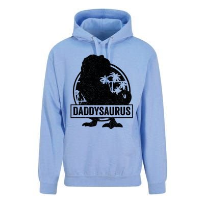 Daddy Saurus T Rex Dinosaur Daddysaurus Family Matching Cute Gift Unisex Surf Hoodie