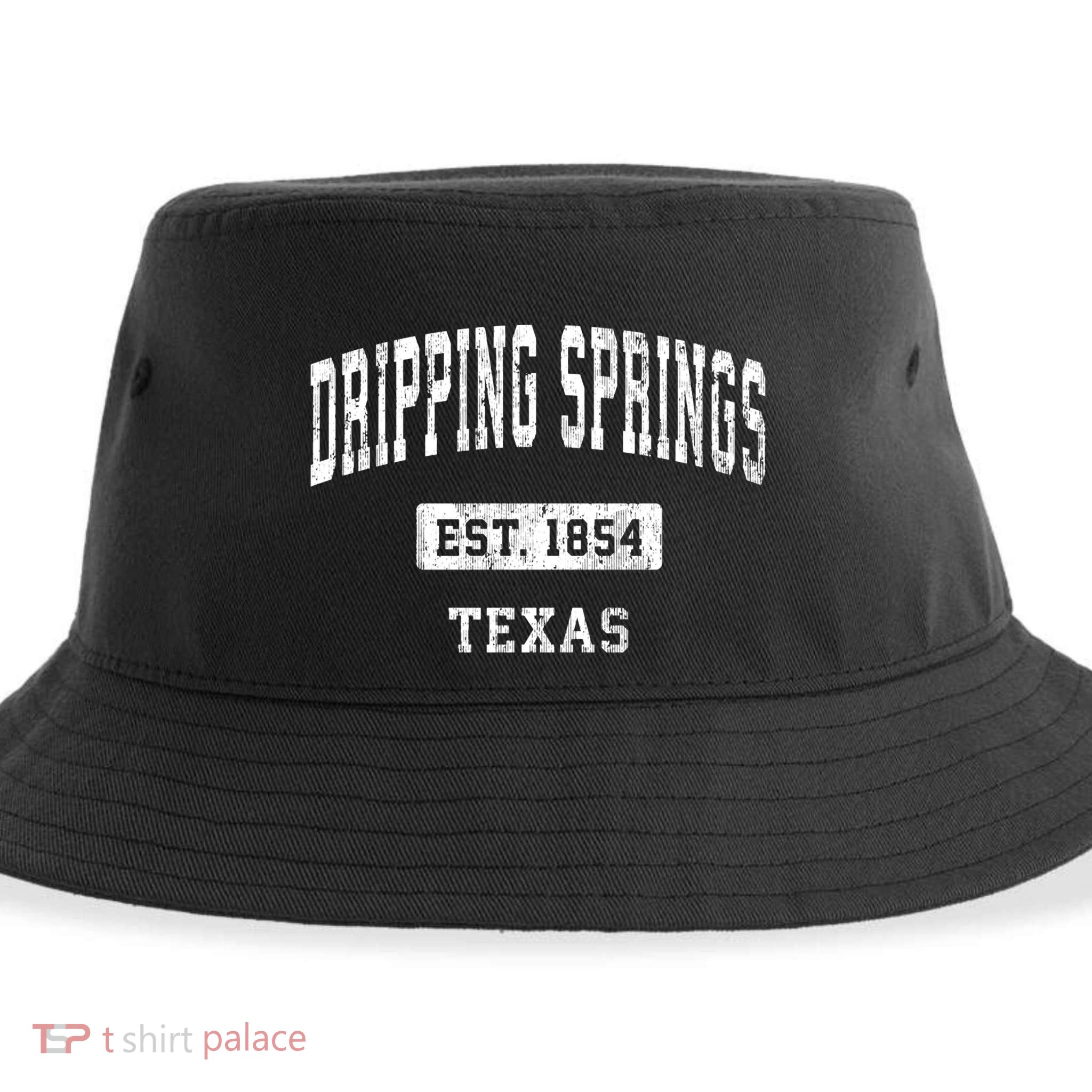 Dripping Springs Texas Tx Vintage Sports Established Sustainable Bucket Hat