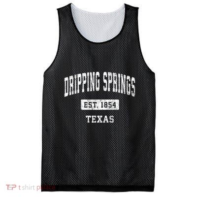 Dripping Springs Texas Tx Vintage Sports Established Mesh Reversible Basketball Jersey Tank