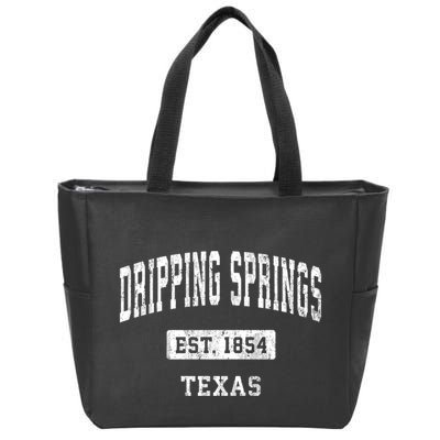 Dripping Springs Texas Tx Vintage Sports Established Zip Tote Bag