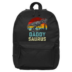 Daddy Saurus T Rex Dinosaur Daddysaurus Family Matching 16 in Basic Backpack