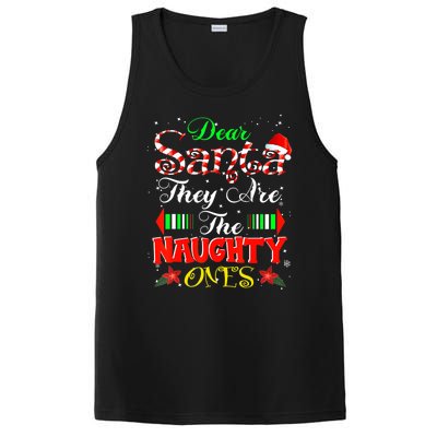 Dear Santa They Are The Naughty Ones Christmas PosiCharge Competitor Tank