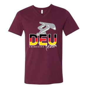 Deutchland Snowboarding Team V-Neck T-Shirt