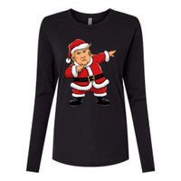 Dabbing Santa Trump Xmas Lights Christmas Womens Cotton Relaxed Long Sleeve T-Shirt