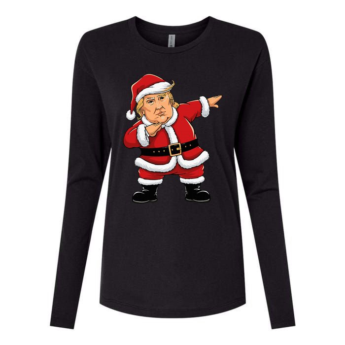 Dabbing Santa Trump Xmas Lights Christmas Womens Cotton Relaxed Long Sleeve T-Shirt