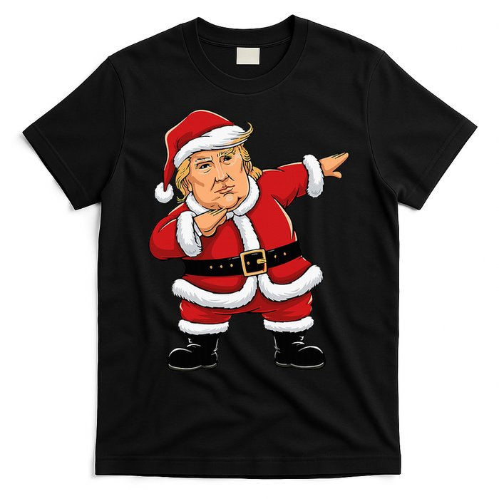 Dabbing Santa Trump Xmas Lights Christmas T-Shirt