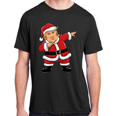 Dabbing Santa Trump Xmas Lights Christmas Adult ChromaSoft Performance T-Shirt