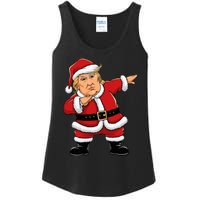 Dabbing Santa Trump Xmas Lights Christmas Ladies Essential Tank