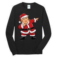 Dabbing Santa Trump Xmas Lights Christmas Tall Long Sleeve T-Shirt