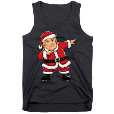 Dabbing Santa Trump Xmas Lights Christmas Tank Top