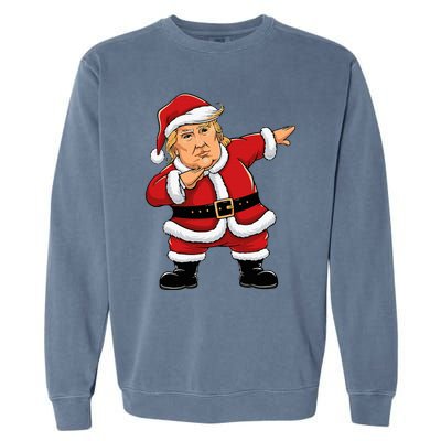 Dabbing Santa Trump Xmas Lights Christmas Garment-Dyed Sweatshirt