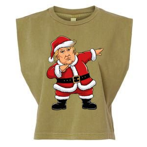 Dabbing Santa Trump Xmas Lights Christmas Garment-Dyed Women's Muscle Tee