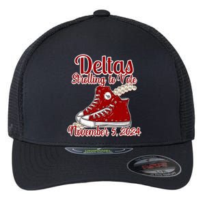 Deltas Strolling To Vote November 5 2024 Chucks And Pearls Flexfit Unipanel Trucker Cap