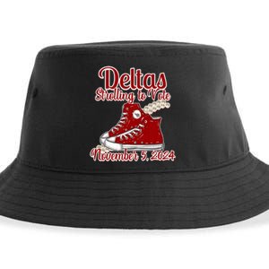 Deltas Strolling To Vote November 5 2024 Chucks And Pearls Sustainable Bucket Hat