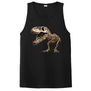 Dinosaur Skeleton T Rex Dino Scary Funny Gift PosiCharge Competitor Tank