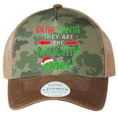 Dear Santa They Are The Naughty Ones Funny Christmas Gifts Legacy Tie Dye Trucker Hat