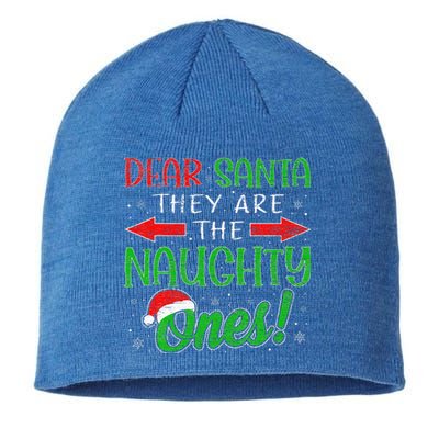 Dear Santa They Are The Naughty Ones Funny Christmas Gifts Sustainable Beanie