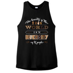 Diversity Skin Tone Melanin Empowert Equality Advocacies Gift Ladies PosiCharge Tri-Blend Wicking Tank