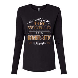 Diversity Skin Tone Melanin Empowert Equality Advocacies Gift Womens Cotton Relaxed Long Sleeve T-Shirt