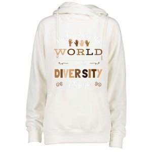 Diversity Skin Tone Melanin Empowert Equality Advocacies Gift Womens Funnel Neck Pullover Hood