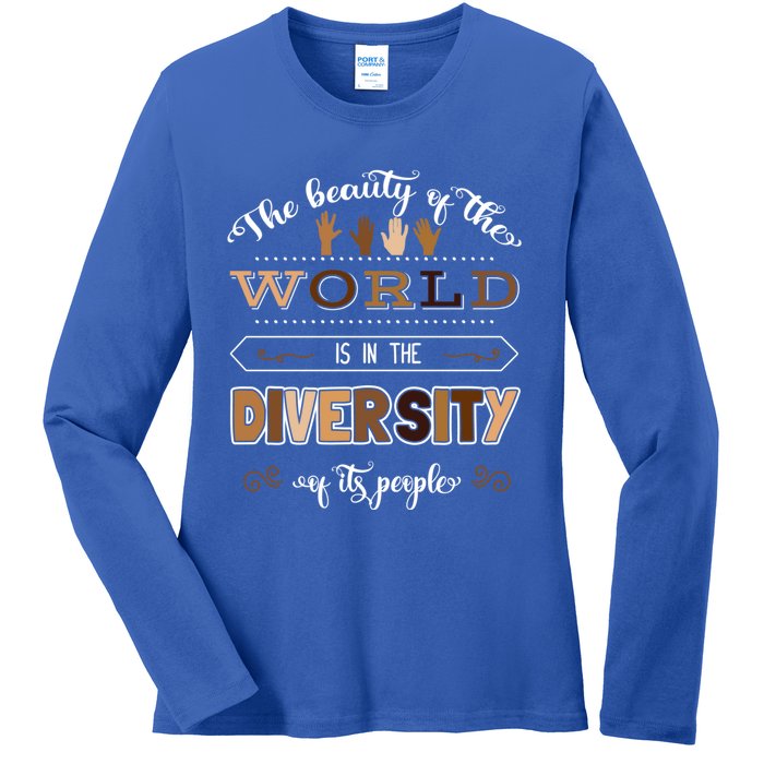 Diversity Skin Tone Melanin Empowert Equality Advocacies Gift Ladies Long Sleeve Shirt