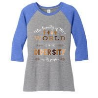 Diversity Skin Tone Melanin Empowert Equality Advocacies Gift Women's Tri-Blend 3/4-Sleeve Raglan Shirt