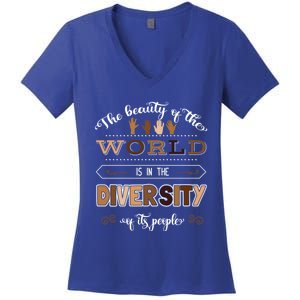 Diversity Skin Tone Melanin Empowert Equality Advocacies Gift Women's V-Neck T-Shirt